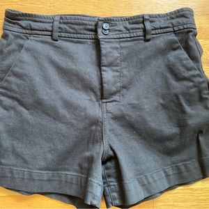 Everlane Way High Canvas Shorts Black 12